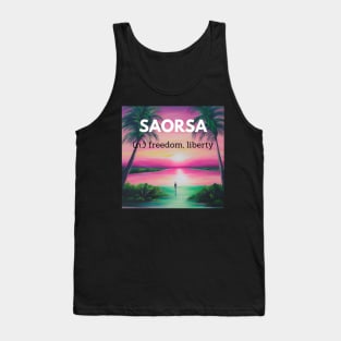 saorsa freedom liberty definition sticker Tank Top